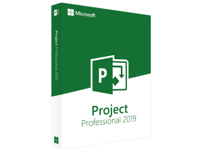 Image of a Microsoft Project 2019 Professional license key card, showcasing the recognizable Microsoft Project logo and a visible alphanumeric product key essential for software activation